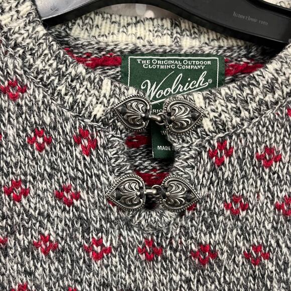 Woolrich Fair Isle Wool Blend Knit Sweater Winter Ski Size S - Picture 7 of 7